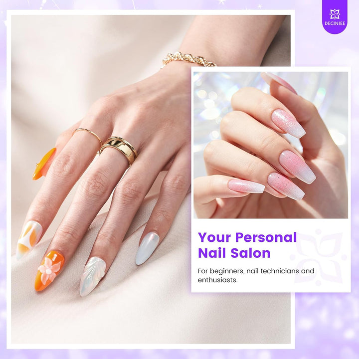 Kit de uñas para principiantes con todo: juego de líquido de polvo...