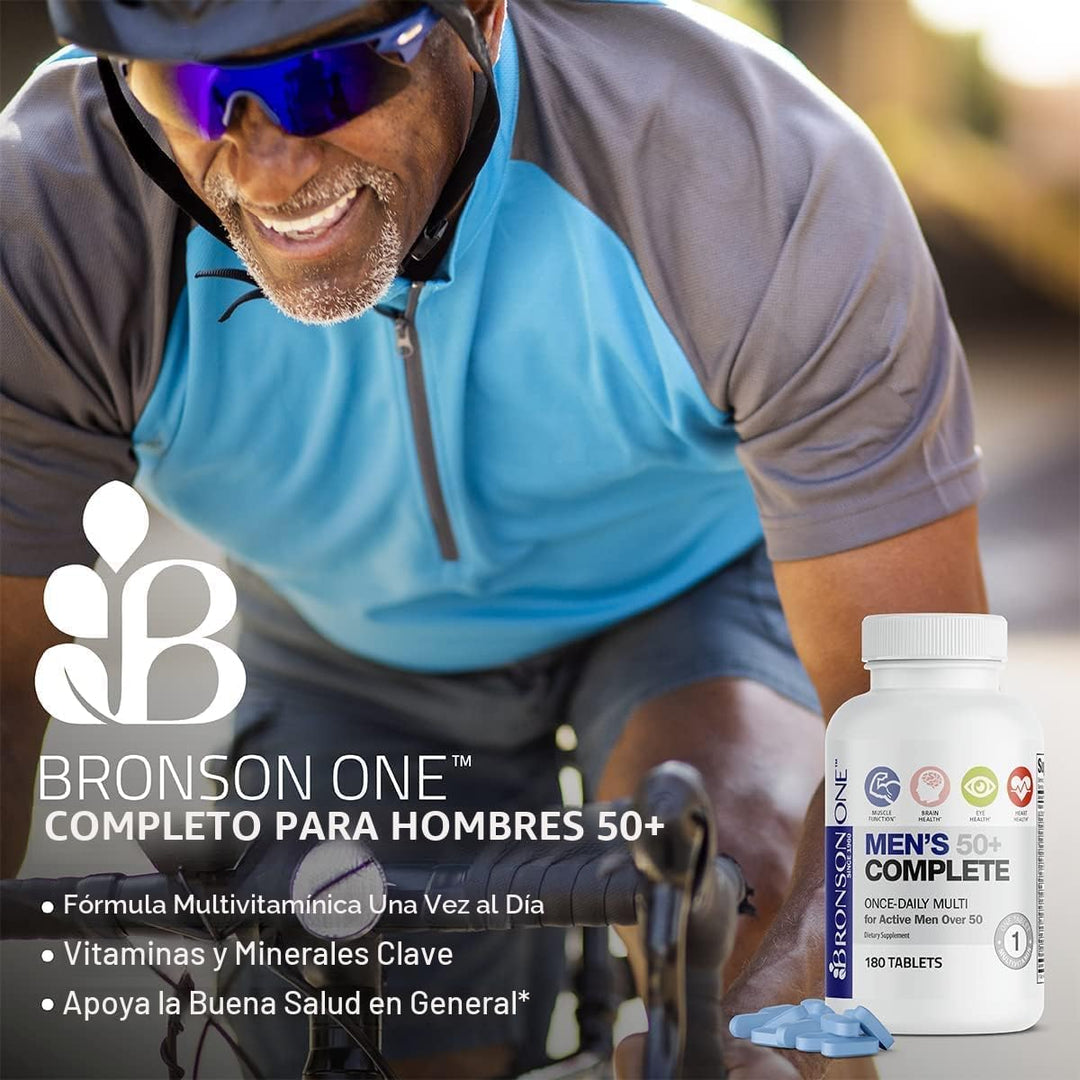 Bronson One Daily - Multivitamínico completo para hombre 50+, 90 ta...
