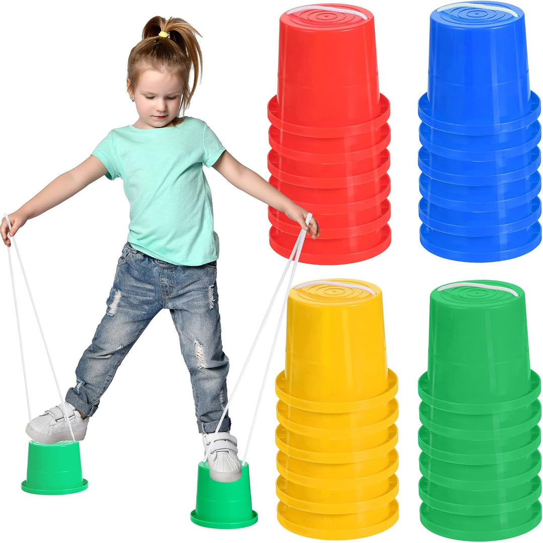 Hungdao 12 pares de zancos de equilibrio para niños, juguete de plá...
