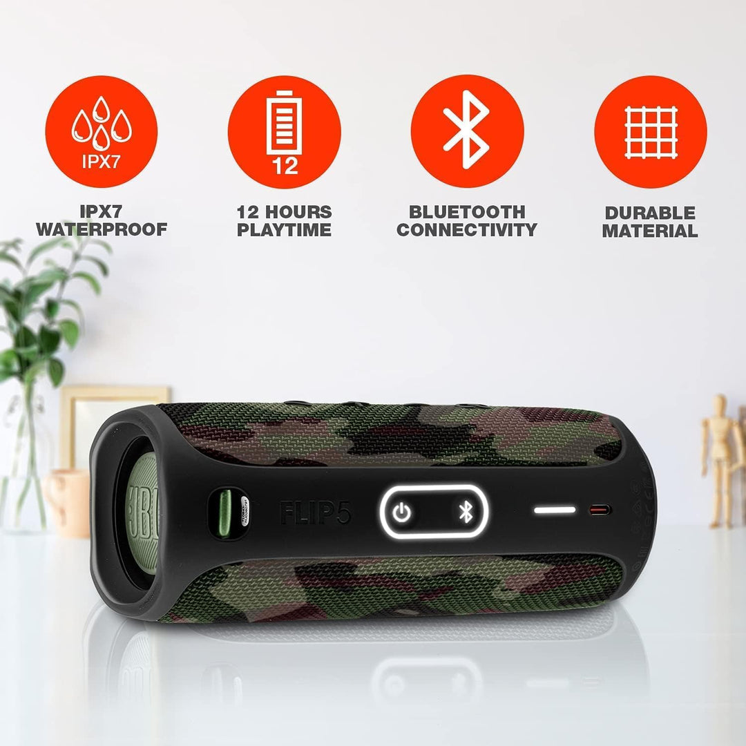JBL Flip 5: Altavoz Bluetooth inalámbrico portátil, impermeable IPX...