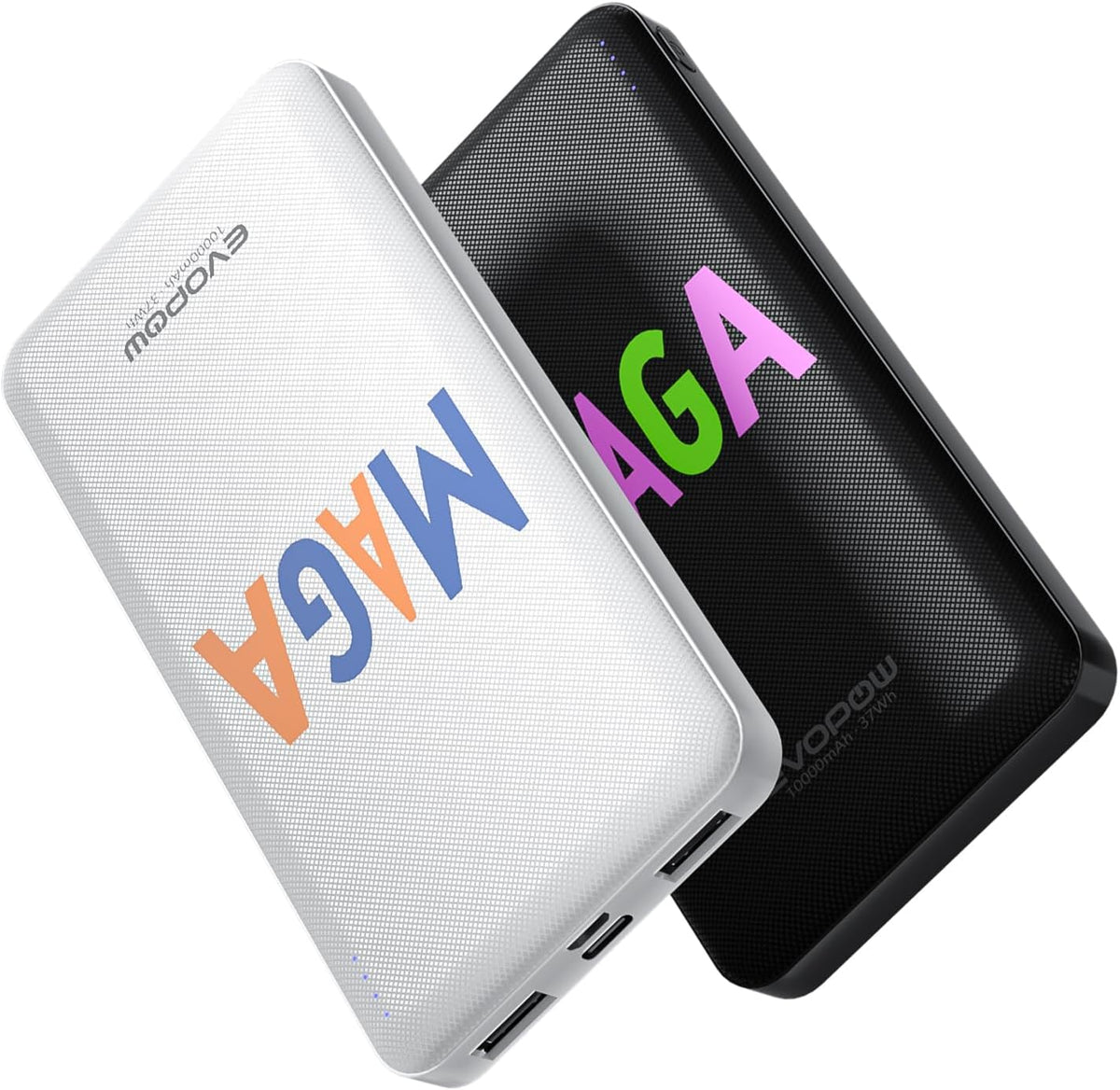Evopow Paquete de 2 Bancos de Energía Portátiles de 10000mAh