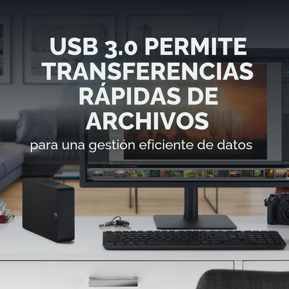 Seagate Expansion 8TB Disco duro externo HDD - USB 3.0, con servici...