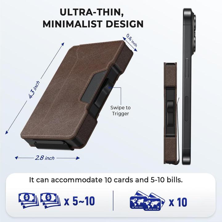 Cartera Delgada para Hombres - Cartera Minimalista para Hombres con...