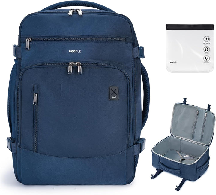 ECOHUB Mochila de viaje Mochila de transporte, Azul-2, Mochilas de...