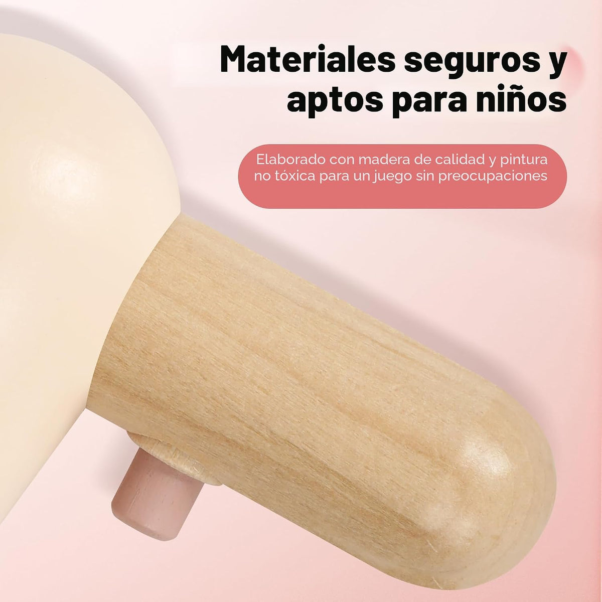 Juego de Maquillaje de Madera para Niños, Juego de Maquillaje de Simulación para Niños Pequeños, Kit de Maquillaje de Belleza para Niñas de 3, 4, 5, 6, 7 Años