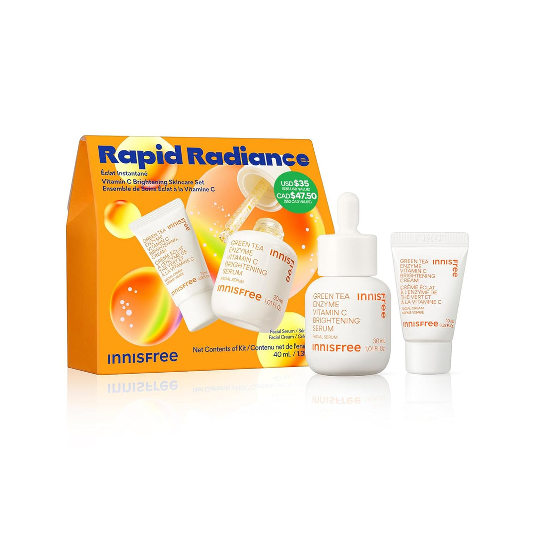 innisfree Vitamina C Rapid Radiance Set, juego coreano de cuidado d...