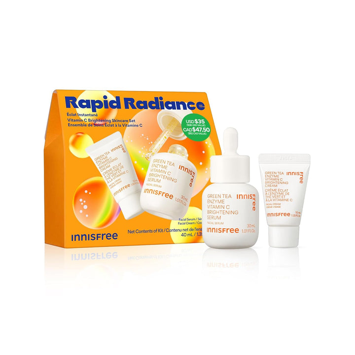 innisfree Vitamina C Rapid Radiance Set, juego coreano de cuidado d...