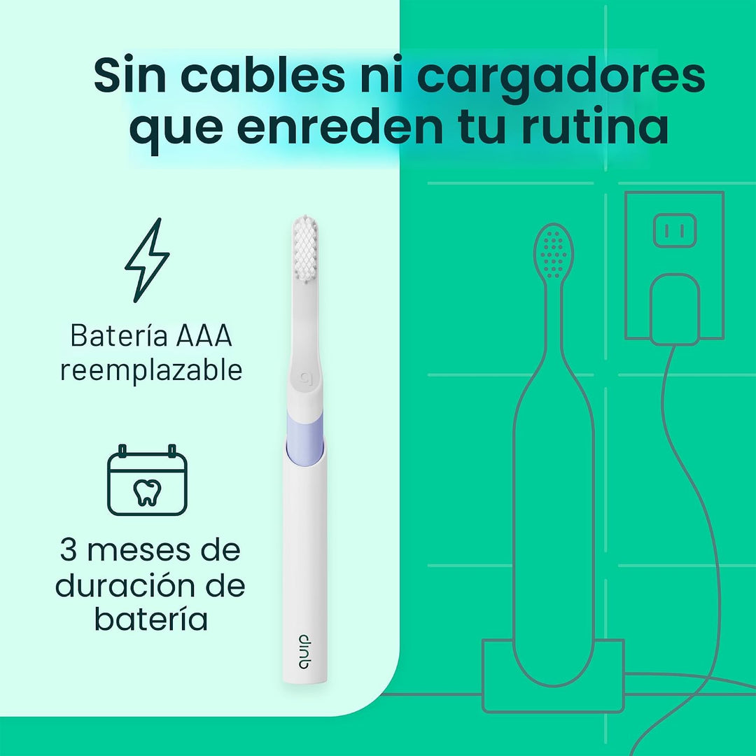 Quip Cepillo de dientes eléctrico Sonic para adultos con temporizad...
