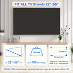 Soporte de pared para TV de 22 a 55 pulgadas de hasta 100 libras