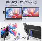 Macsecor Extensor de pantalla para laptop, monitor portátil dual ul...