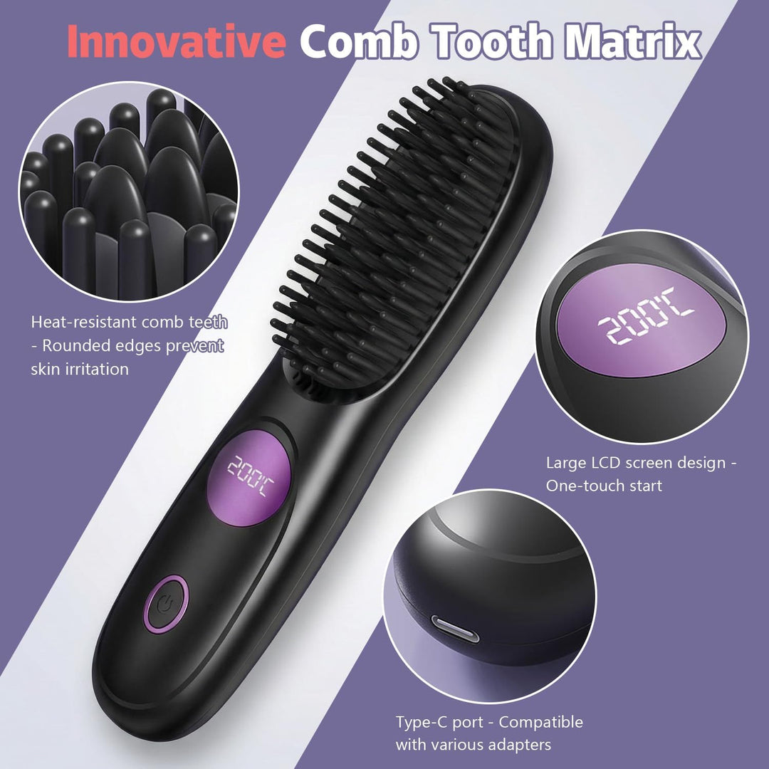 Go Brush Pro, alisador de cabello inalámbrico mejorado 2026 | Portá...