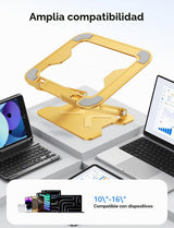 JCZT Soporte ajustable para laptop para escritorio, elevador plegab...