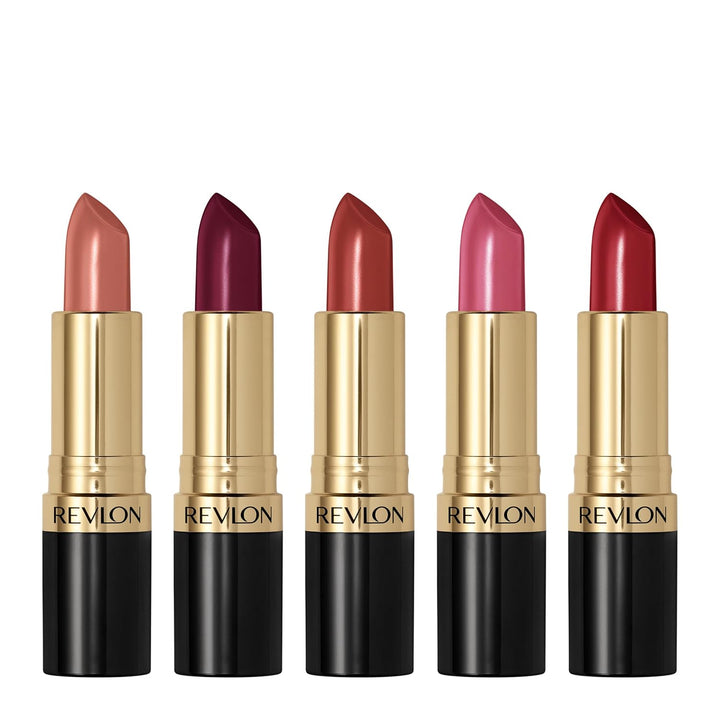 Juego de regalo de lápices labiales Super Lustrous de Revlon, 5 pie...