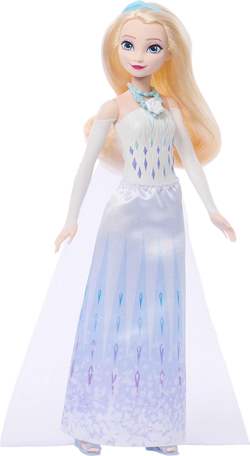 Mattel Disney Frozen Muñeca de Elsa de moda y accesorios con 8 sorp...