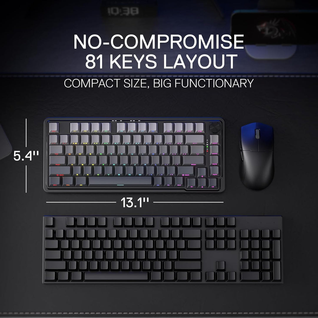 Redragon K673 GB 75% Teclado Gaming RGB Inalámbrico con Gasket, 3 M...