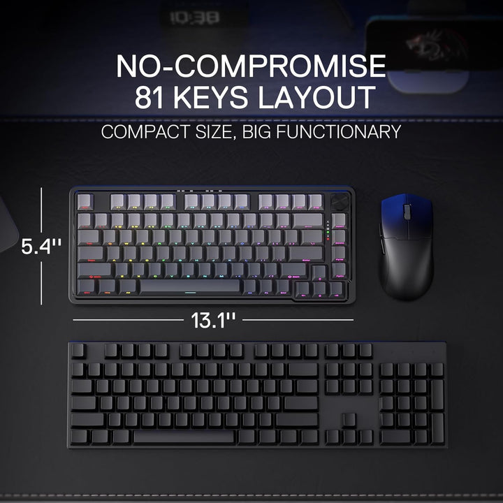 Redragon K673 GB 75% Teclado Gaming RGB Inalámbrico con Gasket, 3 M...