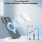 Funda de teléfono chapado para iPhone 12 con soporte de 6.1