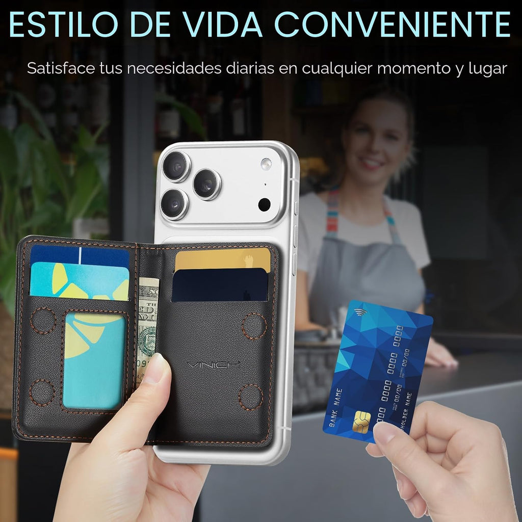 Vinich para MagSafe Wallet - Tarjetero magnético con bloqueo RFID, color
