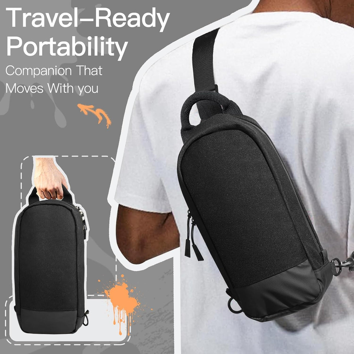 Bolso bandolera JETech para Nintendo Switch 2/Switch OLED/Consola Switch, Negro
