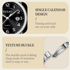 Reloj de Mujer Elegante Impermeable con Fecha Números Árabes Grandes Analógico Cuarzo Bicolor Acero Inoxidable Reloj de Muñeca Pequeña