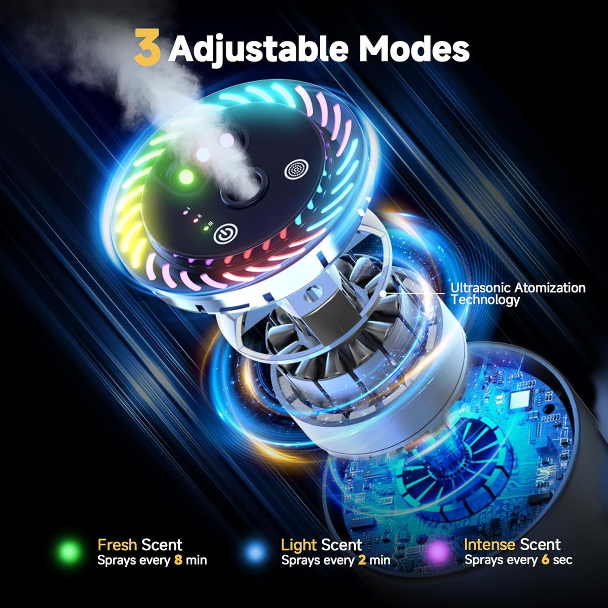 Ambientador inteligente para automóvil con luz de estrella y repuestos de