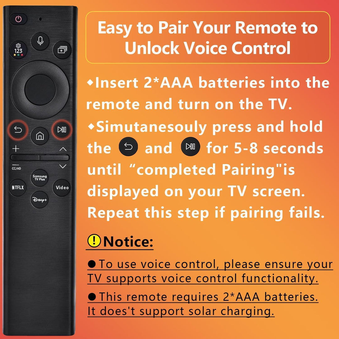 para reemplazo remoto de TV Samsung, para Samsung 2019-2024 Control...
