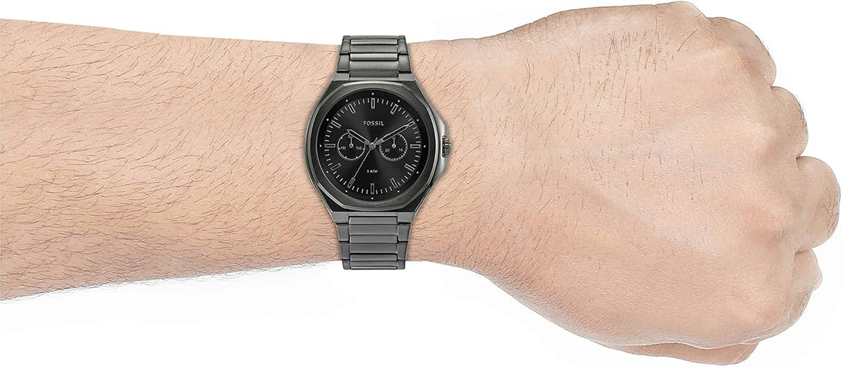 Evanston Reloj multifunción de acero inoxidable Gunmetal