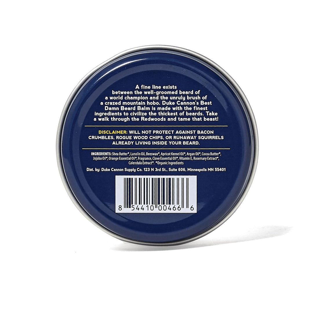 Duke Cannon Best Damn - Bálsamo para barba para hombre, lata premiu...