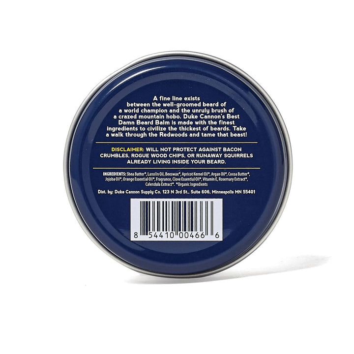 Duke Cannon Best Damn - Bálsamo para barba para hombre, lata premiu...