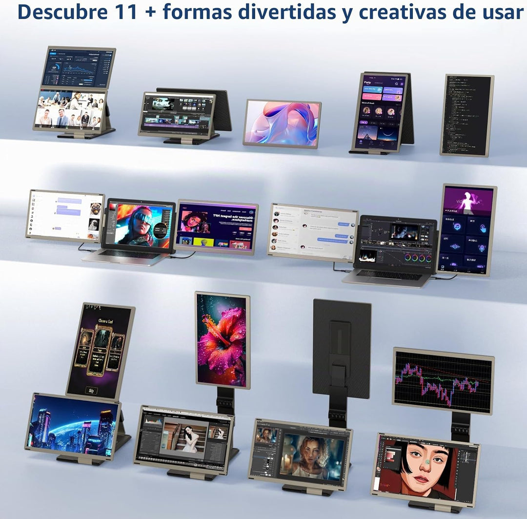DZVW Extensor de pantalla para portátil de 15.6 pulgadas, extensor...