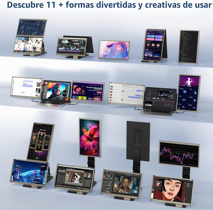DZVW Extensor de pantalla para portátil de 15.6 pulgadas, extensor...