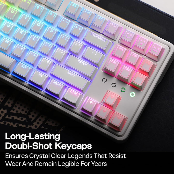 EPOMAKER Glintrix PBT Shine Through Keycaps, Arris &amp; Keys retro...
