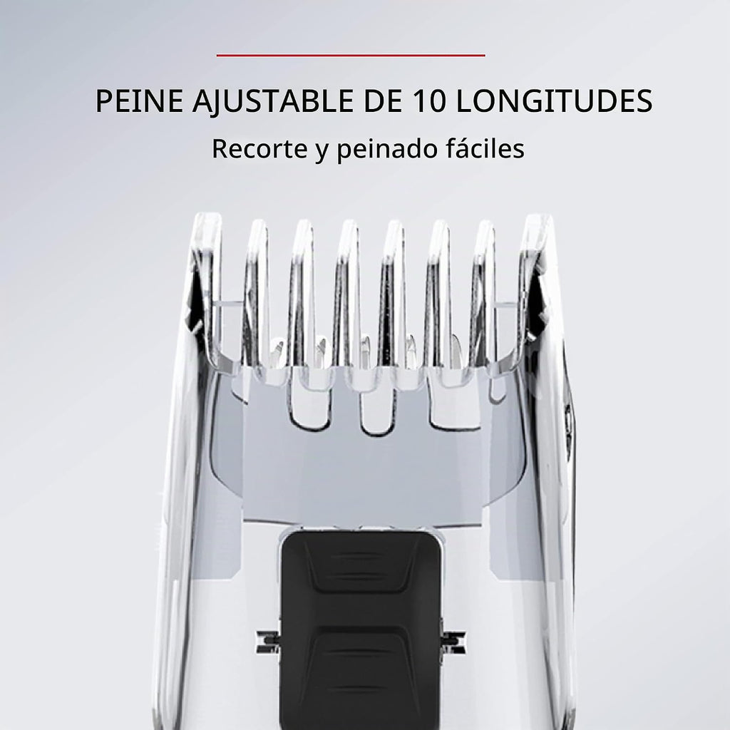 Remington All-in-one + Body Multigroomer 5000, negro y rojo, juego de 10