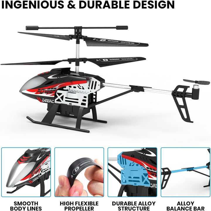 DEERC Helicóptero de control remoto DE52, helicópteros RC de retenc...