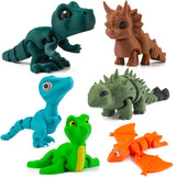 cobinaan 6 juguetes de dinosaurio impresos en 3D animales