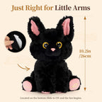 Juguete de peluche negro del gato, 10" juguete musical interactivo