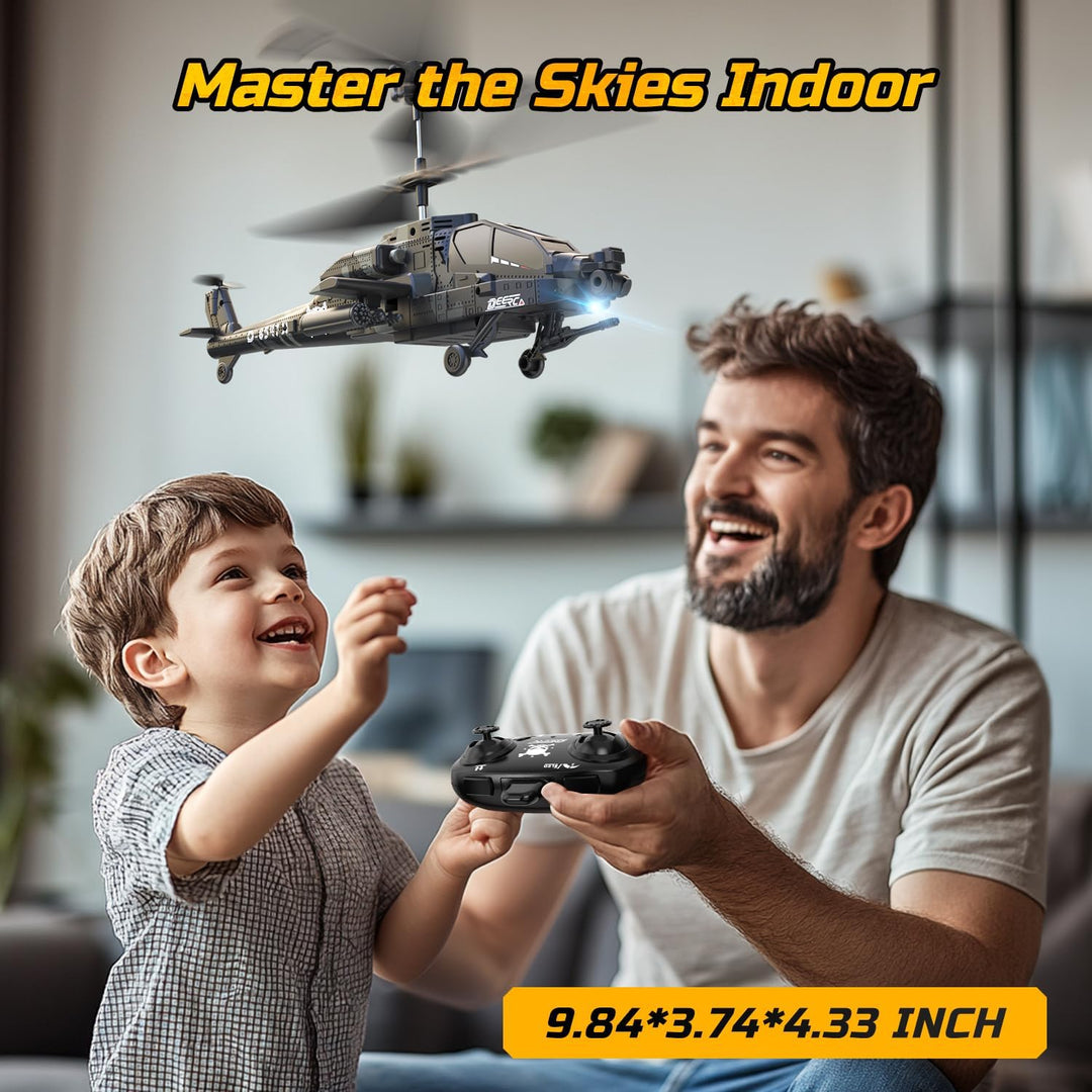 DEERC - Helicóptero RC, avión RC para niños y adultos, helicóptero...