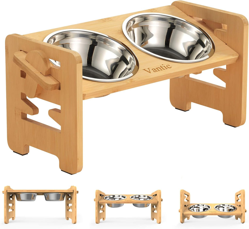 Cuencos elevados para perros, soporte elevado ajustable pequeño