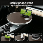 Bandeja y portavasos para automóvil, escritorio giratorio de 360° para computadora portátil, bandeja para volante, mesa de bandeja de comida para automóvil para comer, soporte automático para