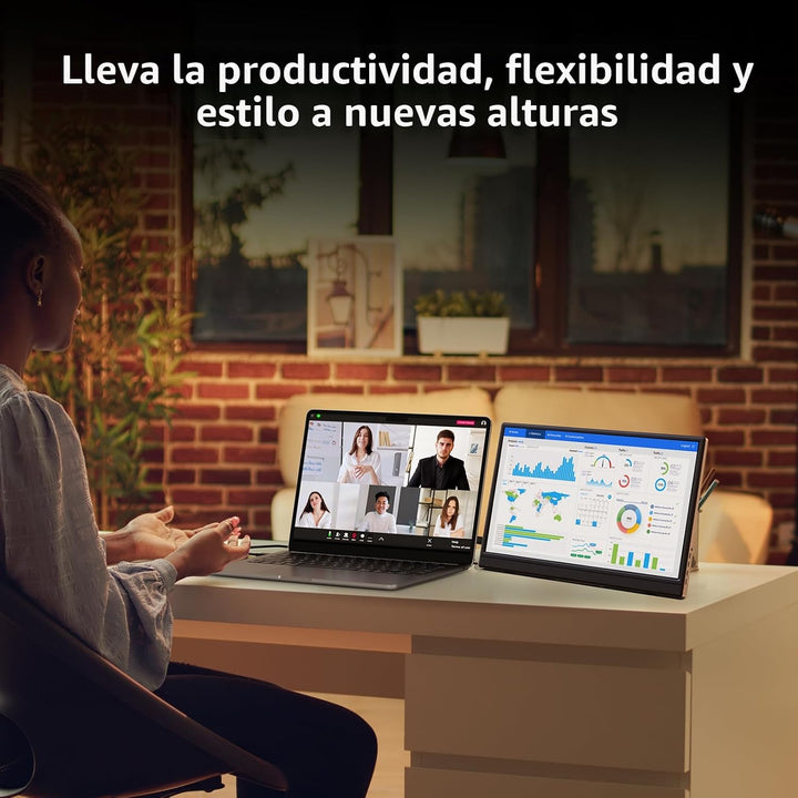 Monitor portátil Anyuse FHD IPS USB-C HDMI de 15.6" | 1080P 60H...
