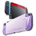 Mumba Funda Protectora Transparente con Anclaje para Nintendo Switch 2 2025, Cubierta Protectora con Dise0o de Liberaci f3n R e1pida de Joy-Con y agarre de TPU Compatible con Nintendo Switch 2 Console de 7.9 Pulgadas (Púrpura)