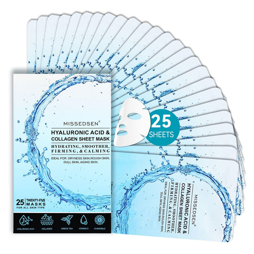 MISSEDSEN Mascarilla facial de colágeno con ácido hialurónico, acei...