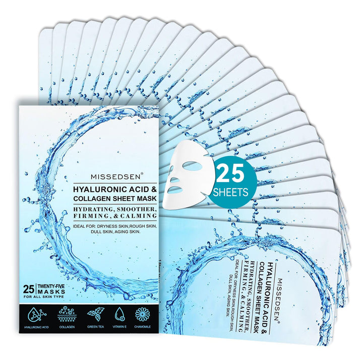 MISSEDSEN Mascarilla facial de colágeno con ácido hialurónico, acei...