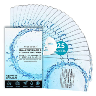 MISSEDSEN Mascarilla facial de colágeno con ácido hialurónico, acei...