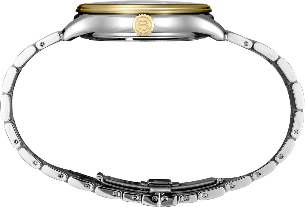 Seiko SSA464 Reloj para Hombre - Colección Presage - Caja de acero inoxidable, correa de cuero, diseño elegante, cronometraje de precisión, oro
