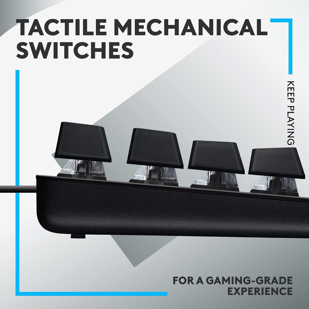 Logitech G413 SE - Teclado mecánico para videojuegos de tamaño comp...