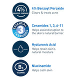 CeraVe Limpiador en crema espumosa para el acné lavado