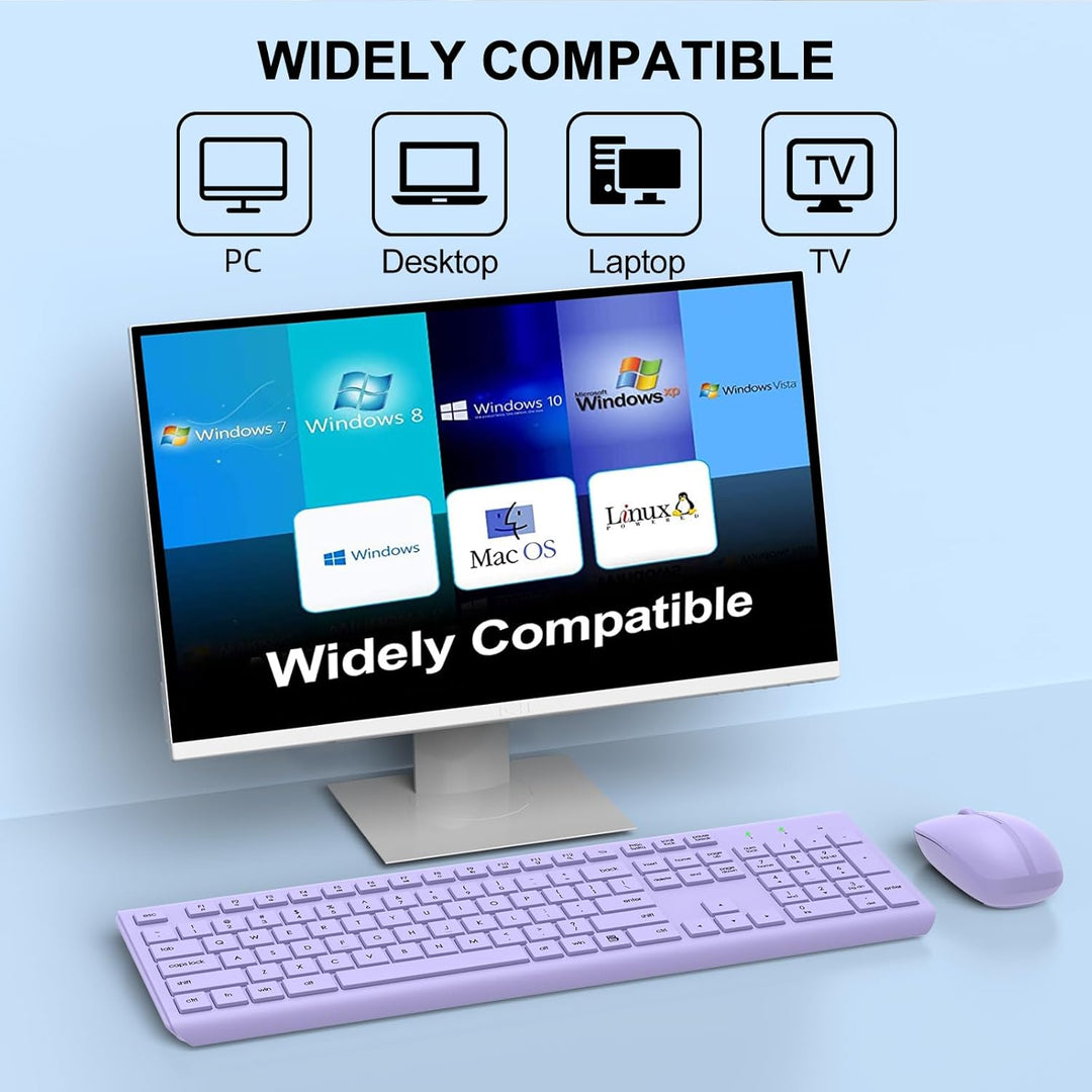 Combo de teclado y mouse inalámbrico, teclado y mouse ergonómicos d...