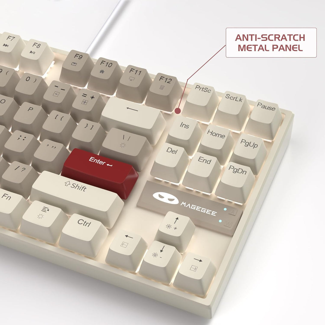 MageGee - Teclado mecánico para juegos 75%, interruptor marrón, ret...