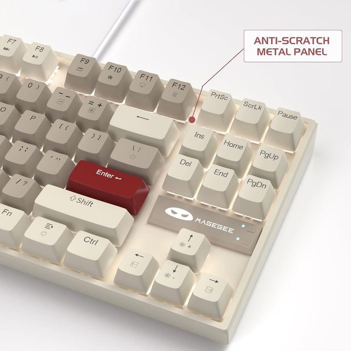 MageGee - Teclado mecánico para juegos 75%, interruptor marrón, ret...